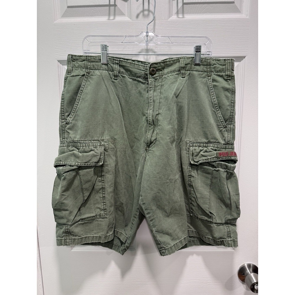 Vtg Polo Ralph Lauren Cargo Shorts Mens 36 W Paratrooper  Ripstop Military RL2